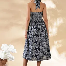 Anouk Print Halter Neck Fit & Flare Maxi Dress image 2