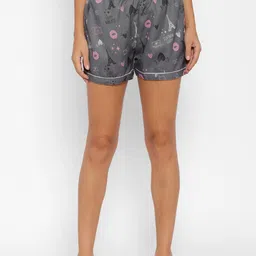 ETC Women Printed Mid-Rise Lounge Shorts-image-69