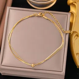 MYKI Stainless Steel Gold-Plated Multistrand Bracelet-picture-17