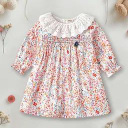 INCLUD Floral Print Puff Sleeve A-Line Dress-image-82