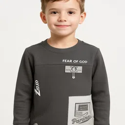 YK Boys Typography Printed T-shirt image 1