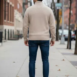 HERE&NOW Men Long Sleeves Round Neck Pullover Sweater image 2