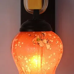 SOMIL Orange Glass Cylinder Printed Wall Lamps-picture-34