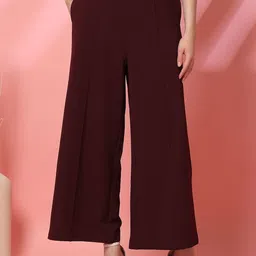 STYLECAST X KASSUALLY Women Comfort Flared High-Rise Easy Wash Trousers-image-30