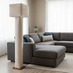 AARVI DECOR STUDIO Beige Contemporary Square Table Lamp with Adjustable Cord-picture-33