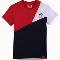 Gini and Jony Boys Colourblocked Round Neck Cotton T-shirt-picture-31
