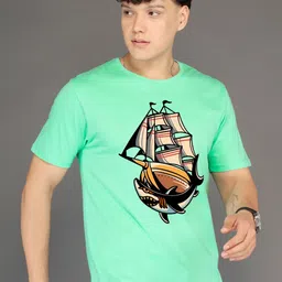 BRAWNY BATTLER Graphic Printed Round Neck Short Sleeves Pure Cotton T-shirt image 3
