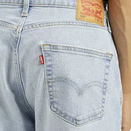 Levis Men Straight Fit Mid-Rise Light Fade Jeans image 2