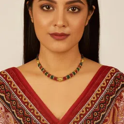 COLOUR OUR DREAMS Women Gold Plated Artificial Beads Mangalsutra-picture-38