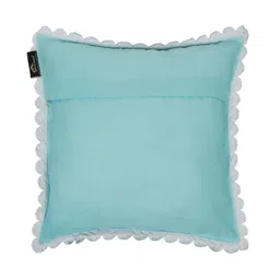 SOKNACK Blue Set of 2 Geometric Velvet Square Cushion Covers image 2