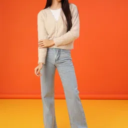 V-Mart Women Regular Fit Mid-Rise Light Fade Jeans image 3