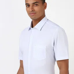 Peter England Men Spread Collar Micro Ditsy Printed Cotton Formal Shirt image 3