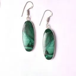 AAR Jewels Rhodium-Plated Oval Drop Earrings image 2