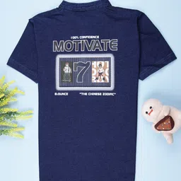 V-Mart Boys Typography Printed Mandarin Collar T-Shirt-image-32