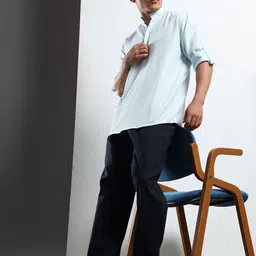 THE BEETEL HOUSE Men Solid Comfort Regular Fit Cotton Casual Shirt image 3