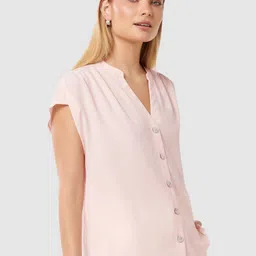 Forever New Mandarin Collar Blouson Top image 3