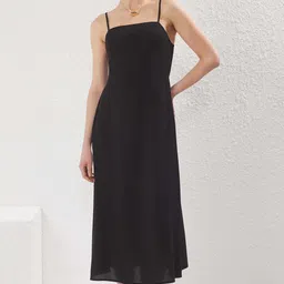Trendyol Solid A-Line Midi Dress-picture-24