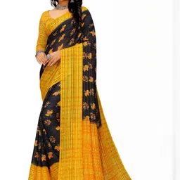 GHAN SALS Floral Printed Baluchari Saree-image-90