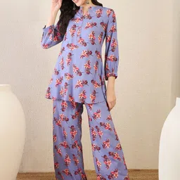 Anouk Rustic Women Floral Printed Regular Pure Cotton Kurta with Palazzos-picture-35