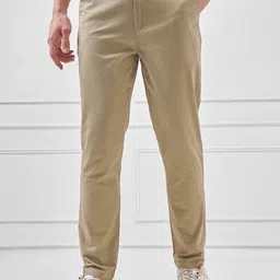 HIGHLANDER Men Solid Mid-Rise Slim Fit Chinos Trousers-picture-27