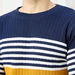 Kveto style redefined Men Colourblocked Pullover Sweaters image 3