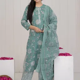 Gs Fashions Women Pure Cotton Kurta with Trousers & With Dupatta-picture-23