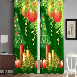 UrbanArts Multicoloured Set of 2 Room Darkening Door Curtain-picture-43
