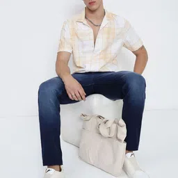 SHOWOFFFF Men Comfort Windowpane Checks Checked Casual Shirt image 3