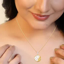 CANDERE A KALYAN JEWELLERS COMPANY 18Kt Gold Skyla Star Over Moon Diamond Pendant - 5.30-picture-25