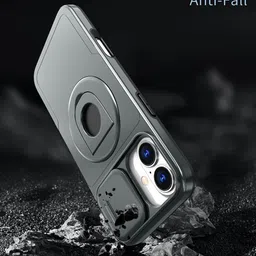 Luxury Kase iPhone 16 Mag-Safe Shockproof Rugged Back Case with Ring Kickstand image 2