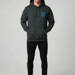 YONGE Men Printed Hooded Sweatshirt image 4