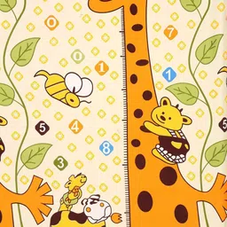 Home Sizzler Yellow & Orange Cartoon Characters 210 TC Single Bedsheet with 1 Pillow Covers image 3