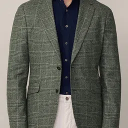 HACKETT LONDON Men Checked Single-Breasted Blazers-image-35