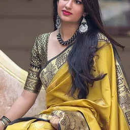 Snofi Creation Ethnic Motifs Art Silk Handloom Kanjeevaram Saree image 2