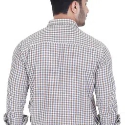 Marc Laurent Men Original Spread Collar Tartan Checked Cotton Formal Shirt image 4