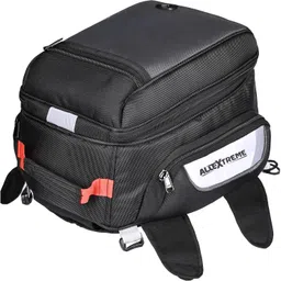 allextreme Magnetic Tank Bag Faux with Mobile Navigation Pouch Straps Universal for Bikes Saddle Bag Black Leather Motorbike Saddlebag-picture-24