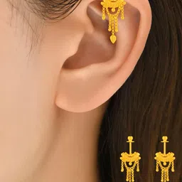 arch fashion Gold-Plated Brass Earrings image 3
