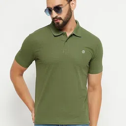 RENUOVO Men Solid Polo Collar Cotton Slim Fit T-shirt-picture-16