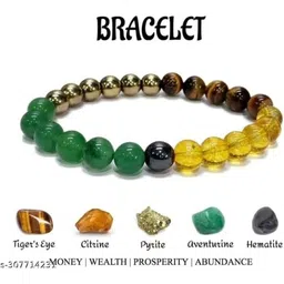 BEECELL CREATION Women Pack Of 2 Elasticated Artificial Beads Bracelet image 2