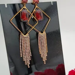 MUNMUN'S Geometric Drop Earrings-picture-13