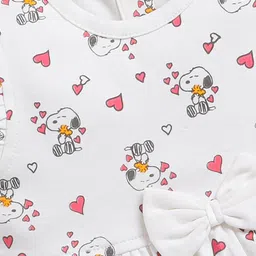 YK X Tinyo Infant Girls Peanuts Print Flutter Sleeve Fit & Flare Dress image 3