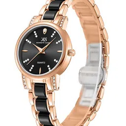 KENNETH SCOTT Women Embellished Dial & Bracelet Style Straps Analogue Watch K23547-KCBB image 2