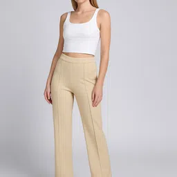 NU CLOTHS Women Relaxed Wide Leg High-Rise Pleated Trouser-picture-27