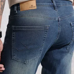 WROGN Men Straight Fit Light Fade Stretchable Jeans image 3