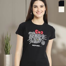Tromko Women Typography 3 Printed Applique T-shirt-picture-40