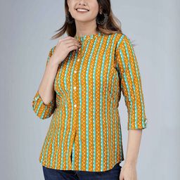 Indiwest Mandarin Collar Printed Tunic-picture-4