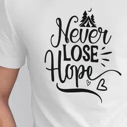 Seekbuylove Men Bio Finish Never Lose Hope Round Neck Pure Cotton T-shirt image 5