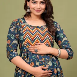 CLOTHYCORP Women Printed Cotton Anarkali Kurtas image 2