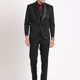 Turtle Self-Design Slim Fit Single-Breasted 3 Piece Suits-picture-23