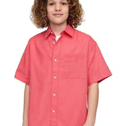 GAP Boys Relaxed Fit Button-Down Linen & Cotton Shirt-picture-19